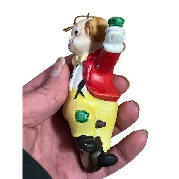 Vintage Retro Christmas Around The World Set Of 3 Circus Clown Ornaments Ceramic - Picture 4 of 16